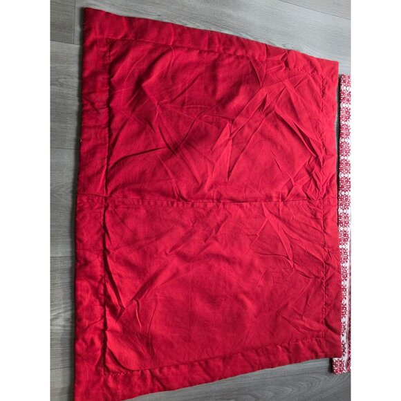 Red & White Quilted Reindeer Snowflake Christmas Pillow Shams - Picture 6 of 6